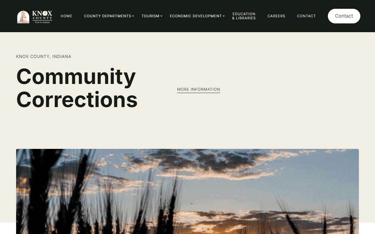 Knox County Community Corrections official contact page for custody records